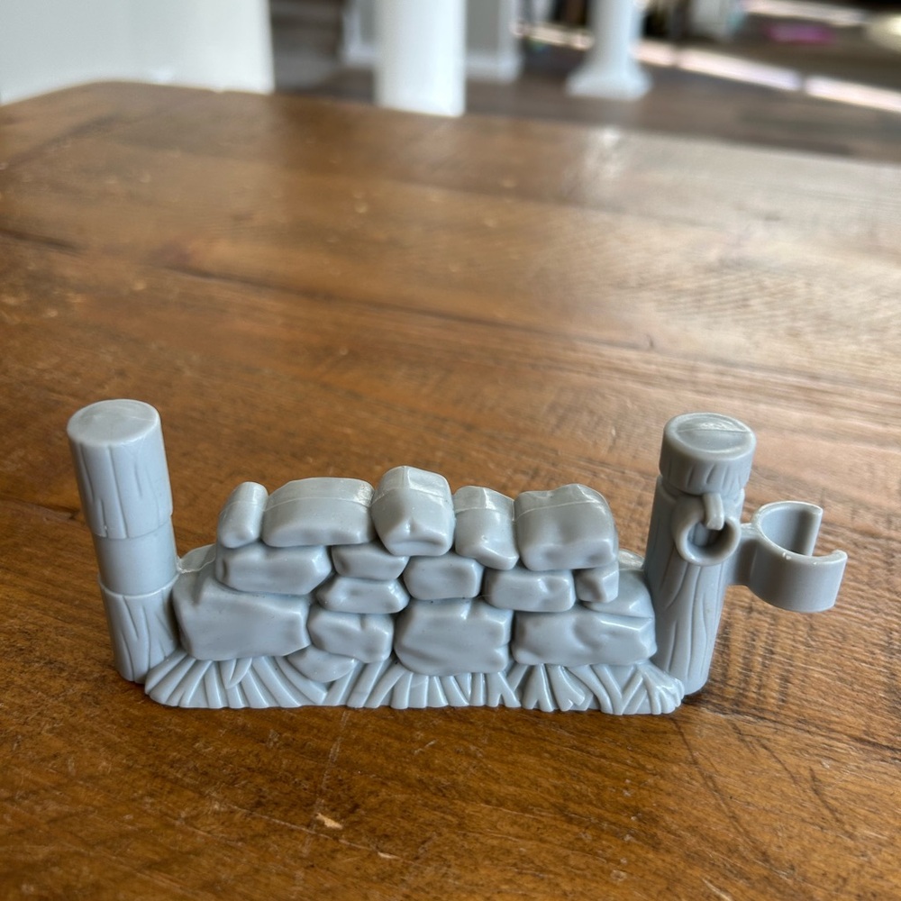Fisher Price Little People Stone Wall Fence for Christmas Nativity Stable as is